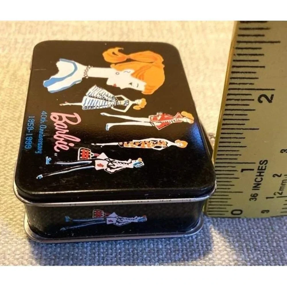 Vintage Barbie 40th Anniversary Mini Tin Lunch Box 1997 Hallmark Mattel 1959-99